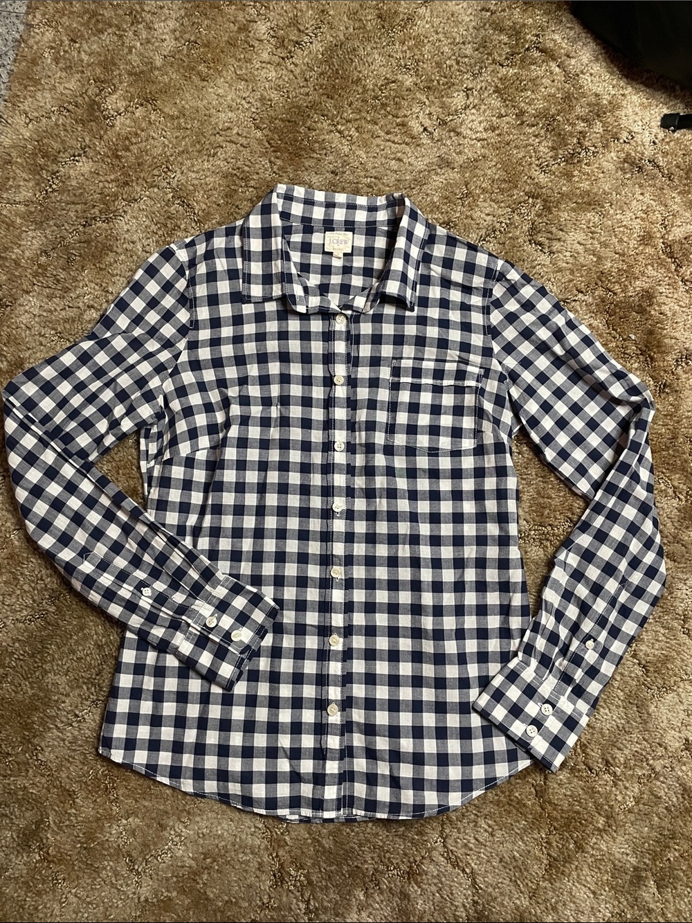 J.Crew Woman’s Button‎ Up Plaid Long Sleeve Size Small